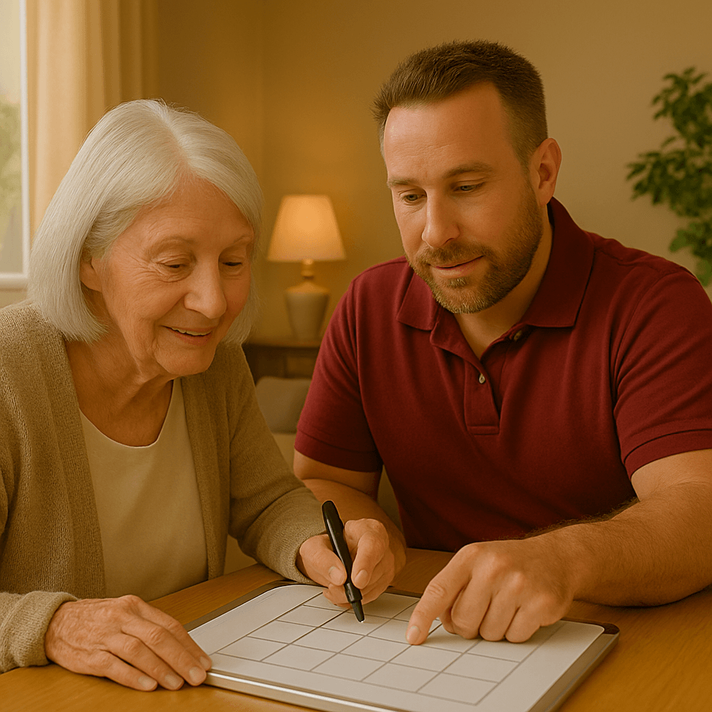 memory loss consulting in a Cozy Living Room-optz